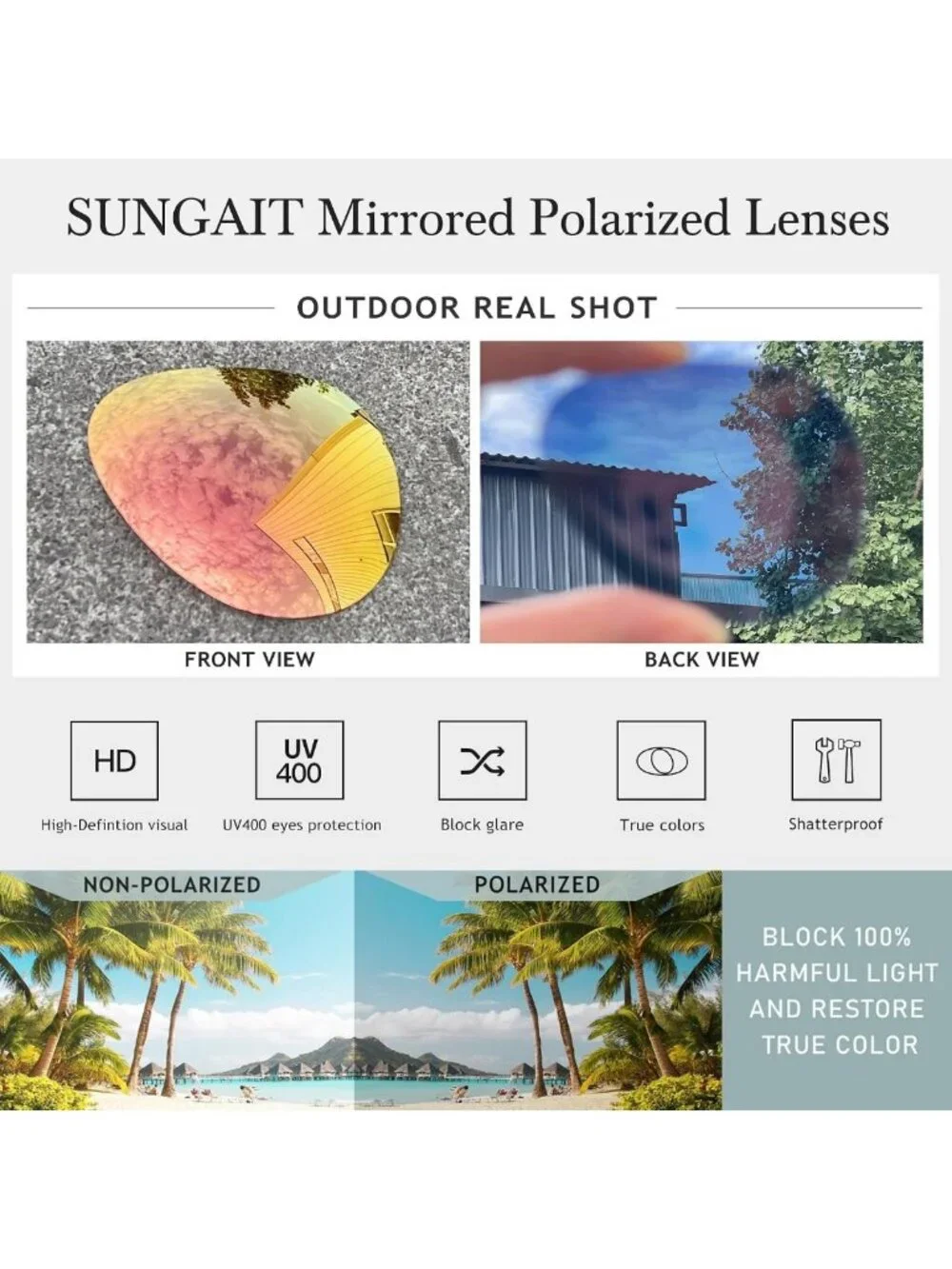 Lightweight Oversized Aviator Sunglasses for Women - Mirrored Polarized Lenses